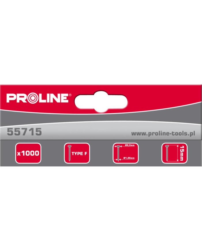 Gwoździe typ F 15mm 2.0*1,26mm - 1000 sztuk w opakowaniu Gwoździe typ F 15mm 2.0*1,26mm - 1000 sztuk w opakowaniu