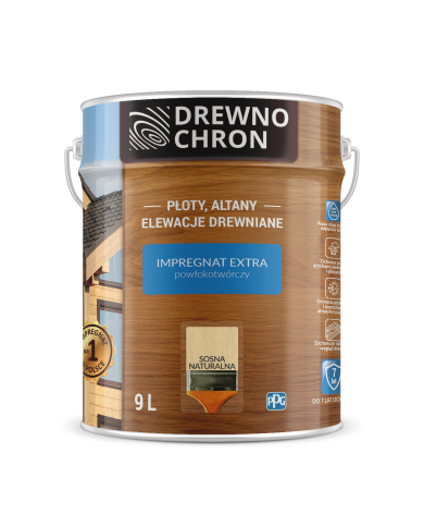 Impregnat do drewna Extra sosna naturalna 9 L - DREWNOCHRON