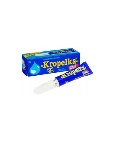 Klej KROPELKA 3g ŻEL - Szybkie i trwałe łączenie materiałów Klej KROPELKA 3g ŻEL - Szybkie i trwałe łączenie materiałów