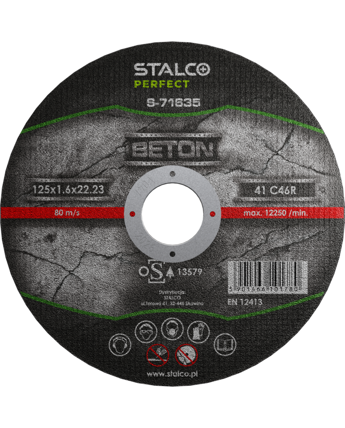 STALCO Tarcza Beton Płaska 125x1,6 - Wysoka Jakość i Wytrzymałość STALCO Tarcza Beton Płaska 125x1,6 - Wysoka Jakość i Wytrzymałość