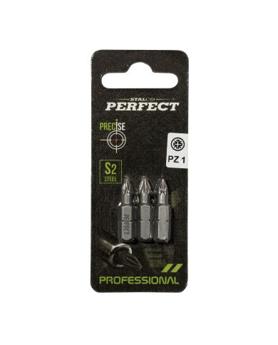 BLISTER - BIT 1/4 PZ 2x25mm PERFECT - 3szt w opakowaniu BLISTER - BIT 1/4 PZ 2x25mm PERFECT - 3szt w opakowaniu