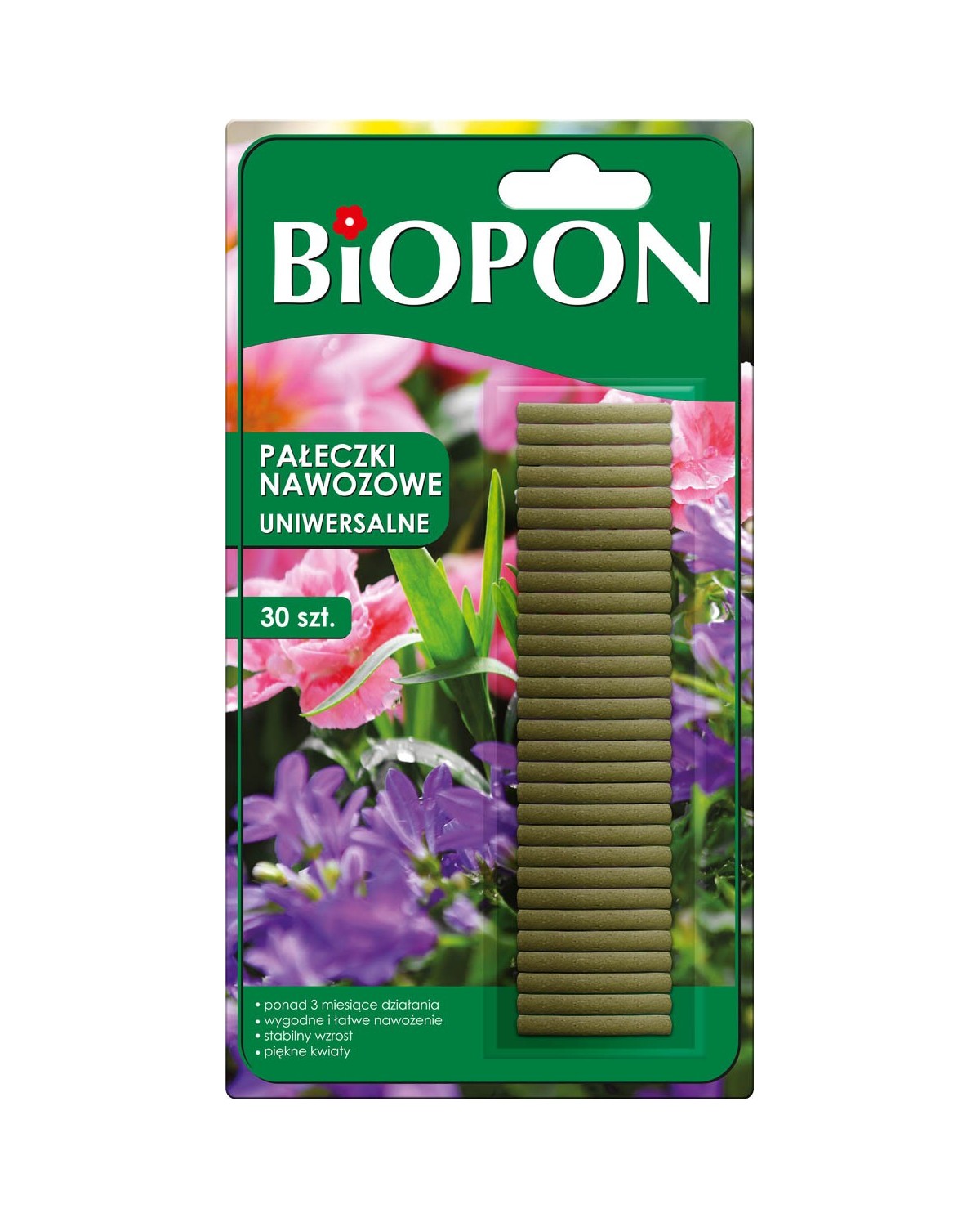 Pałeczki nawozowe uniwersalne BIOPON 30 szt. - Wydajne i Ekologiczne Pałeczki nawozowe uniwersalne BIOPON 30 szt. - Wydajne i Ekologiczne