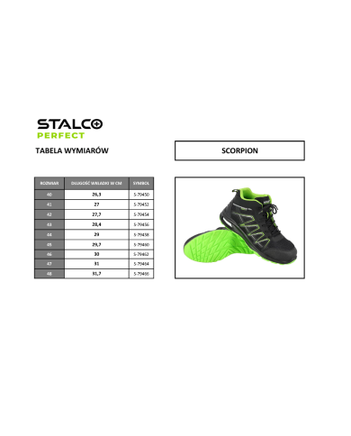 Trzewik roboczy "Scorpion" rozmiar 45 - Wygoda i bezpieczeństwo