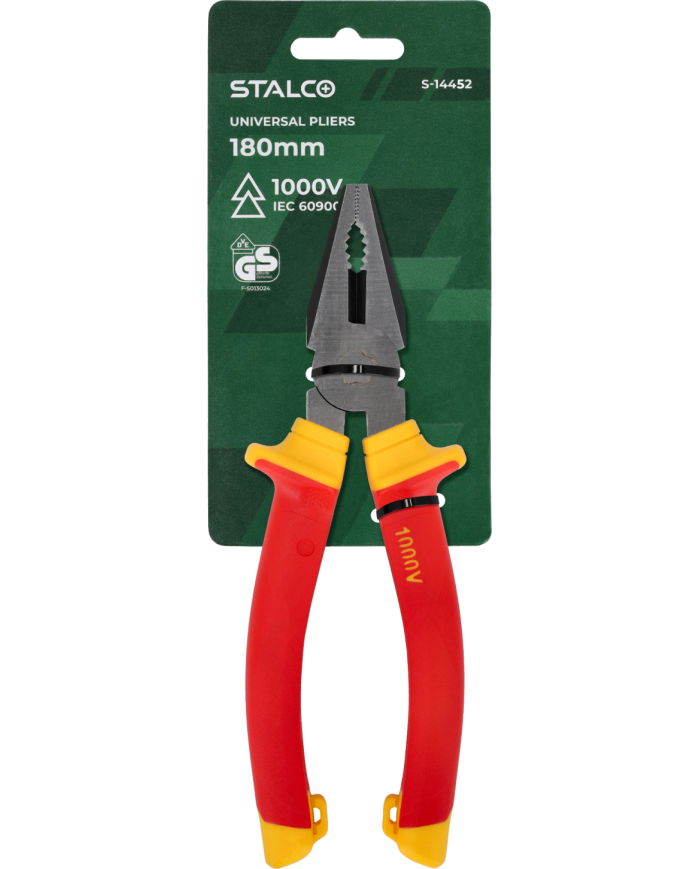 STALCO Szczypce uniwersalne 180mm 1000V - Wysoka jakość i bezpieczeństwo STALCO Szczypce uniwersalne 180mm 1000V - Wysoka jakość i bezpieczeństwo
