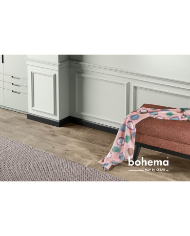 Listwa przypodłogowa MDF 60x11mm R3 2,20m Czarny RAL 9005 PółMat Listwa przypodłogowa MDF 60x11mm R3 2,20m Czarny RAL 9005 PółMat