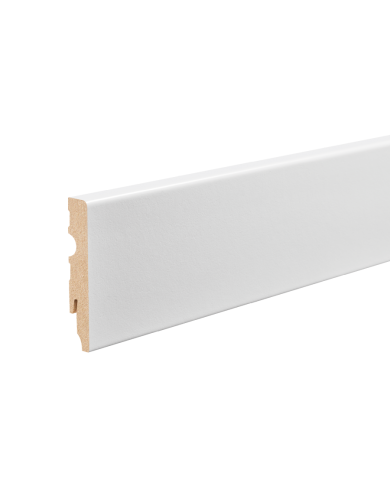 Listwa MDF przypodłogowa 80x14,5mm Biały RAL 9003 2,20m Listwa MDF przypodłogowa 80x14,5mm Biały RAL 9003 2,20m