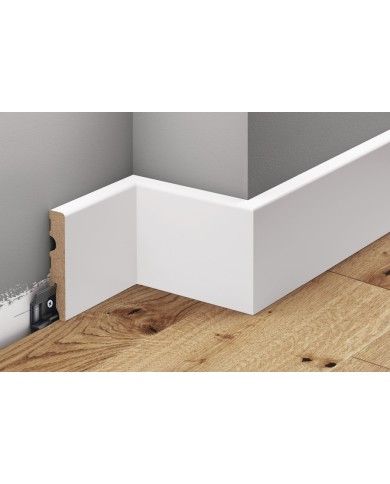 Listwa MDF przypodłogowa 80x14,5mm Biały RAL 9003 2,20m Listwa MDF przypodłogowa 80x14,5mm Biały RAL 9003 2,20m