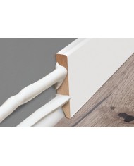 Listwa MDF przypodłogowa 80x14,5mm Biały RAL 9003 2,20m Listwa MDF przypodłogowa 80x14,5mm Biały RAL 9003 2,20m