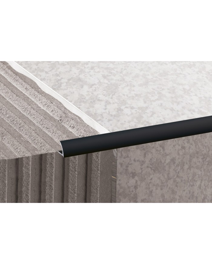 Profil krawędziowy owalny 10mm 2,5m Aluminium Czarny Mat Profil krawędziowy owalny 10mm 2,5m Aluminium Czarny Mat
