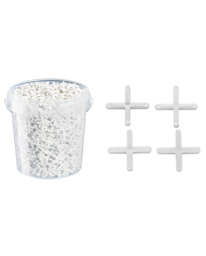 KAEM Krzyżyki 1mm 1800szt w wiaderku - Idealne do płytek