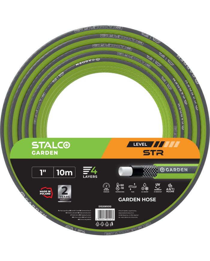Wąż ogrodowy 1/2" 20m STR STALCO GARDEN - Wysoka jakość!