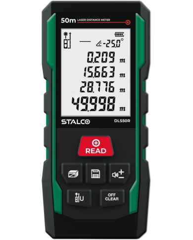 Dalmierz laserowy DLS50R 50m STALCO - Precyzyjne pomiary Dalmierz laserowy DLS50R 50m STALCO - Precyzyjne pomiary