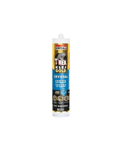 SOUDAL T-Rex Glue Gold Crystal 290ml - Najlepszy klej do każdego projektu SOUDAL T-Rex Glue Gold Crystal 290ml - Najlepszy klej do każdego projektu