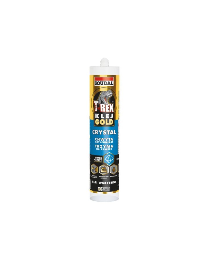 SOUDAL T-Rex Glue Gold Crystal 290ml - Najlepszy klej do każdego projektu SOUDAL T-Rex Glue Gold Crystal 290ml - Najlepszy klej do każdego projektu