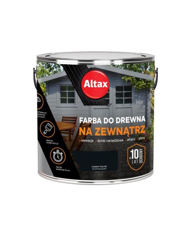 ALTAX Farba do drewna na zewnątrz 2,5L - Trwała ochrona i kolor ALTAX Farba do drewna na zewnątrz 2,5L - Trwała ochrona i kolor