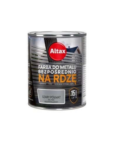 ALTAX Farba do metalu 750 ML - Szary | Wysoka jakość i trwałość ALTAX Farba do metalu 750 ML - Szary | Wysoka jakość i trwałość