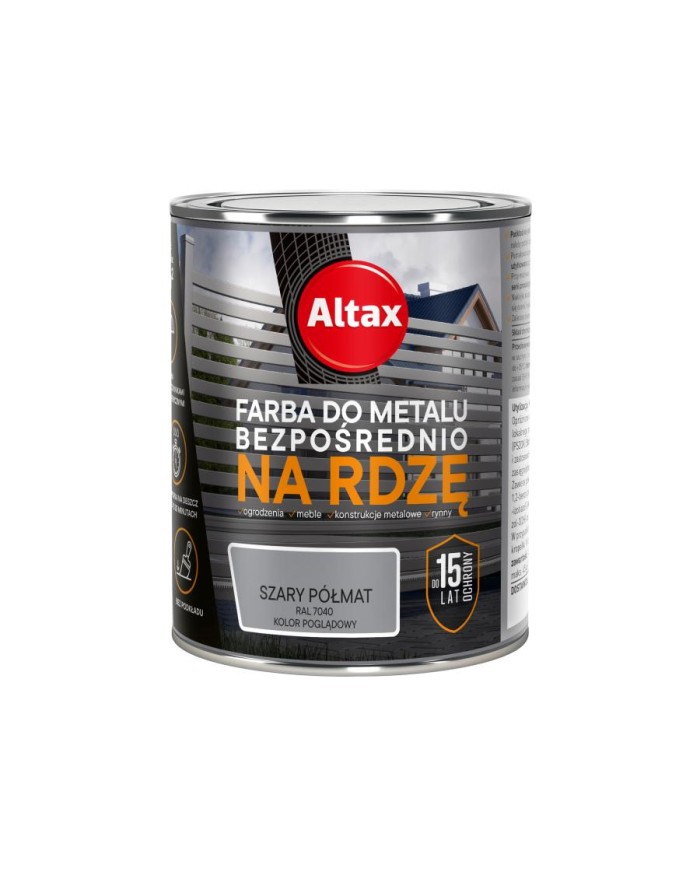ALTAX Farba do metalu 750 ML - Szary | Wysoka jakość i trwałość ALTAX Farba do metalu 750 ML - Szary | Wysoka jakość i trwałość