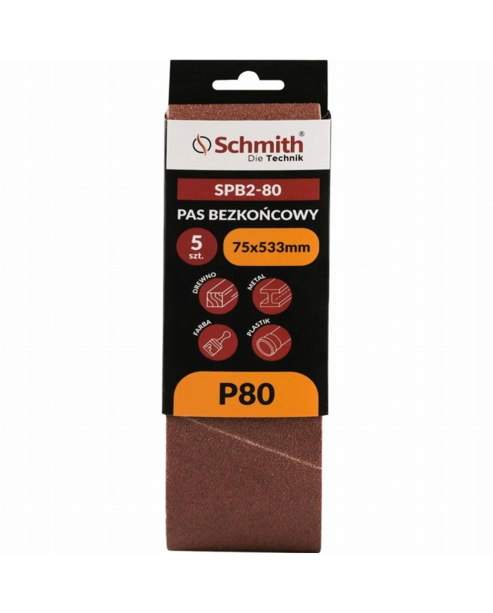Pas bezkońcowy 75x533mm P80 - 5 sztuk w atrakcyjnej cenie Pas bezkońcowy 75x533mm P80 - 5 sztuk w atrakcyjnej cenie