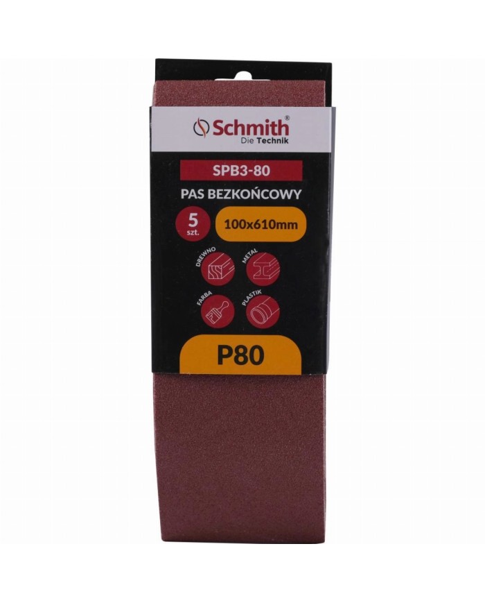 Pas bezkońcowy 100x610mm P80 - 5 sztuk w atrakcyjnej cenie Pas bezkońcowy 100x610mm P80 - 5 sztuk w atrakcyjnej cenie