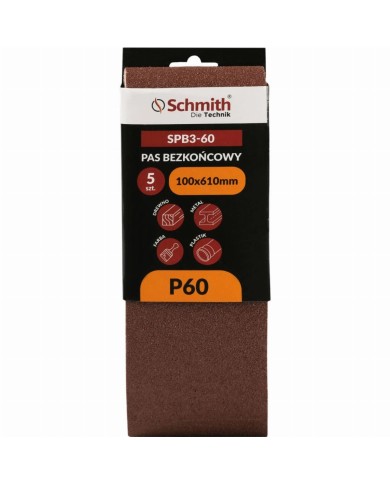 Pas bezkońcowy 100x610mm P60 - 5 sztuk w atrakcyjnej cenie Pas bezkońcowy 100x610mm P60 - 5 sztuk w atrakcyjnej cenie