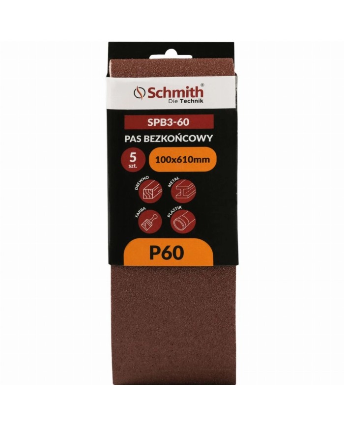 Pas bezkońcowy 100x610mm P60 - 5 sztuk w atrakcyjnej cenie Pas bezkońcowy 100x610mm P60 - 5 sztuk w atrakcyjnej cenie