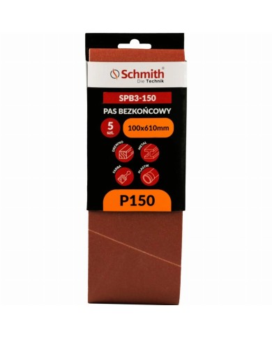 Pas bezkońcowy 100x610mm P150 - 5 sztuk w atrakcyjnej cenie Pas bezkońcowy 100x610mm P150 - 5 sztuk w atrakcyjnej cenie