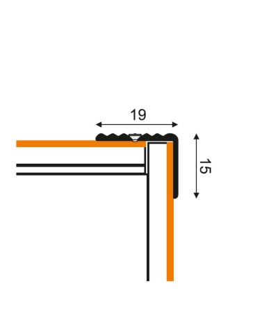 Listwa przypodłogowa aluminiowa 180 cm - 1-12105-01 Listwa przypodłogowa aluminiowa 180 cm - 1-12105-01