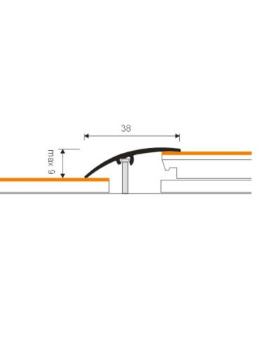 Listwa przypodłogowa aluminiowa 180cm srebrna - wysoka jakość Listwa przypodłogowa aluminiowa 180cm srebrna - wysoka jakość