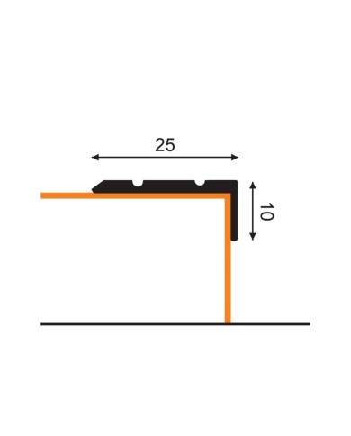 Kątownik ALU 25x10 złoto 1-06316-03-180cm - Wysoka jakość! Kątownik ALU 25x10 złoto 1-06316-03-180cm - Wysoka jakość!