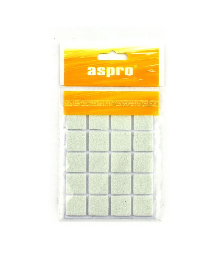 Podkładki filcowe białe 20x20 cm - 20 sztuk w zestawie