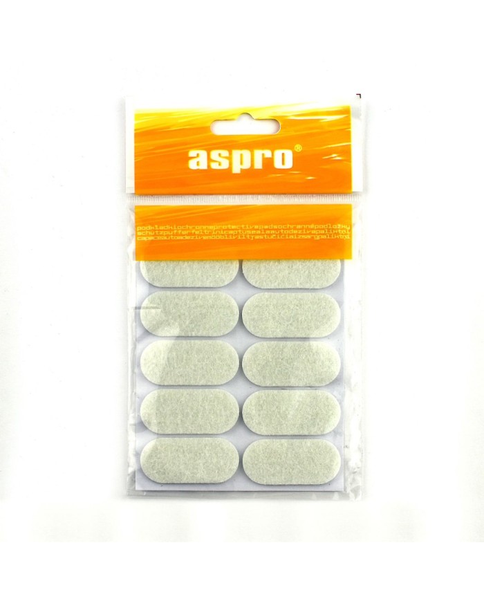 Podkładki filcowe białe 20x44 cm - 10 sztuk w zestawie