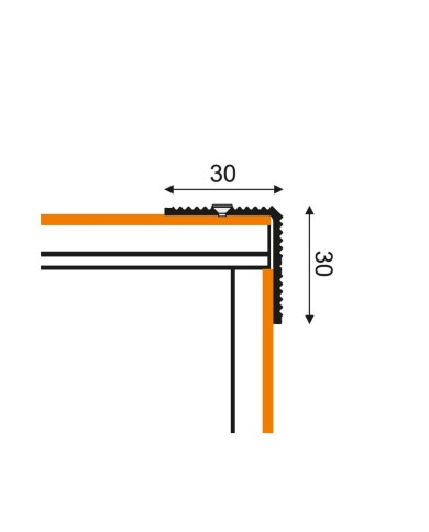 Listwa przypodłogowa aluminiowa E-E0900-03, 180 cm - sklep online