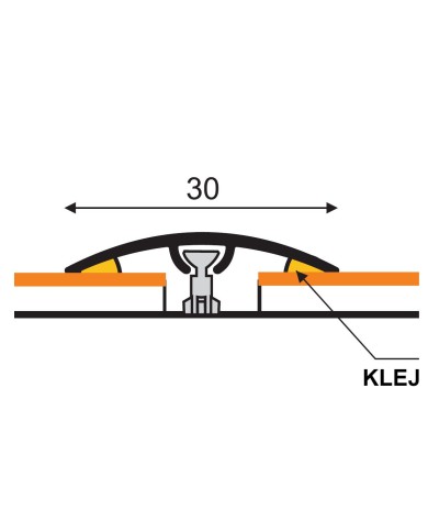 Listwa przypodłogowa aluminiowa E-EK101-03 180cm złoto Listwa przypodłogowa aluminiowa E-EK101-03 180cm złoto