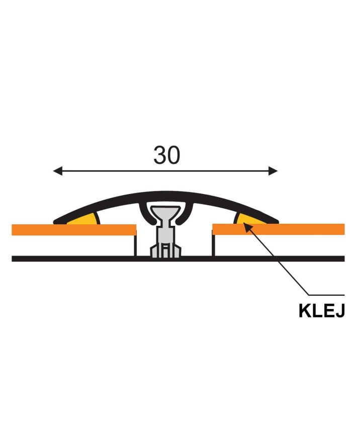 Listwa przypodłogowa aluminiowa E-EK101-03 180cm złoto Listwa przypodłogowa aluminiowa E-EK101-03 180cm złoto