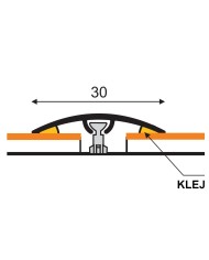 Listwa przypodłogowa aluminiowa E-EK101-03 180cm złoto Listwa przypodłogowa aluminiowa E-EK101-03 180cm złoto