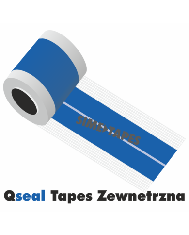 Qseal taśma zewnętrzna niebieska do folii 1mb - wysoka jakość Qseal taśma zewnętrzna niebieska do folii 1mb - wysoka jakość