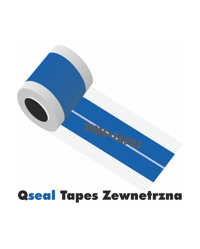 Qseal taśma zewnętrzna niebieska do folii 1mb - wysoka jakość Qseal taśma zewnętrzna niebieska do folii 1mb - wysoka jakość