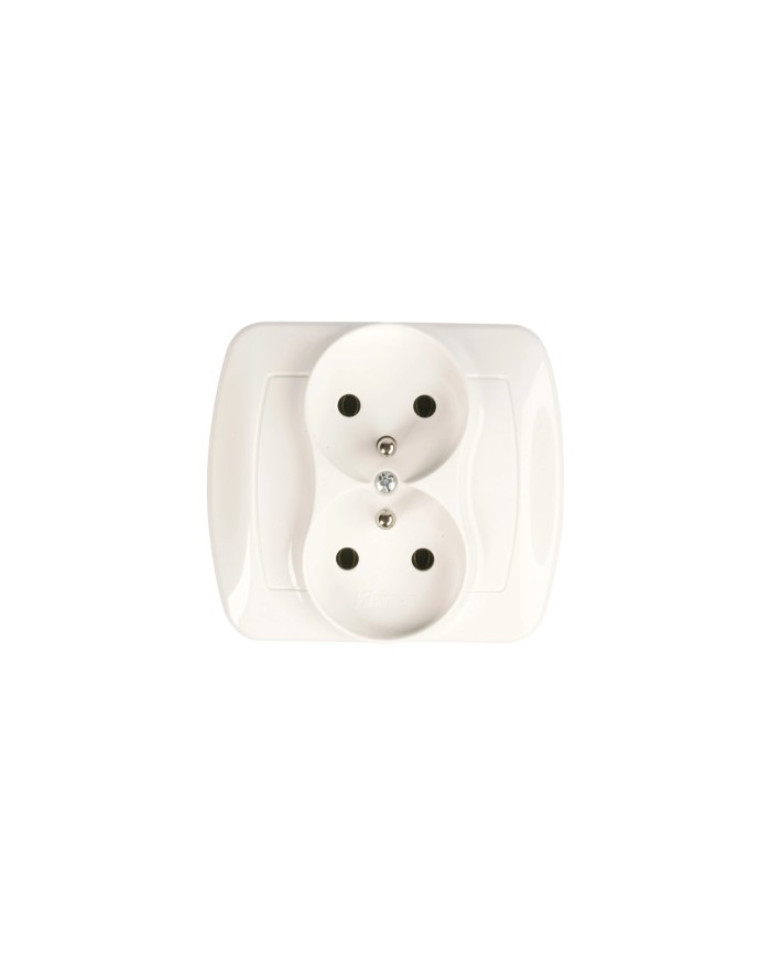 Simon Akord Gniazdo podwójne 16A IP20 białe AGZ2/11 - sklep