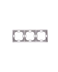 Simon Basic Ramka potrójna uniwersalna stal inox BMR3/21 Simon Basic Ramka potrójna uniwersalna stal inox BMR3/21