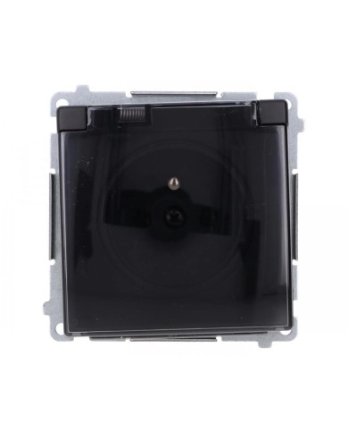 Gniazdo wtyczkowe Simon Basic IP44 16A, czarne z uziemieniem Gniazdo wtyczkowe Simon Basic IP44 16A, czarne z uziemieniem
