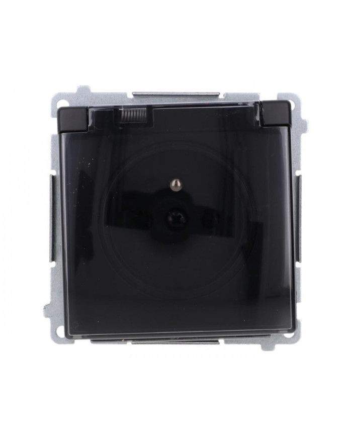 Gniazdo wtyczkowe Simon Basic IP44 16A, czarne z uziemieniem Gniazdo wtyczkowe Simon Basic IP44 16A, czarne z uziemieniem