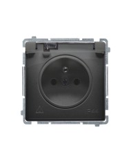 Gniazdo wtyczkowe Simon Basic IP44 16A, czarne z uziemieniem Gniazdo wtyczkowe Simon Basic IP44 16A, czarne z uziemieniem
