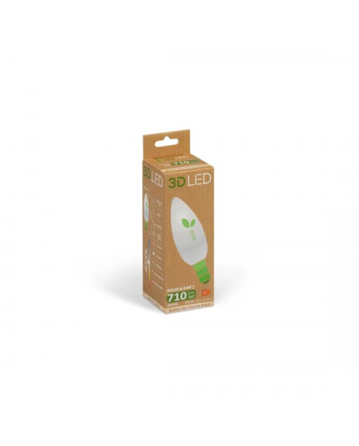 Żarówka LED E14 świeczka 710lm 4000K - neutralne światło Żarówka LED E14 świeczka 710lm 4000K - neutralne światło
