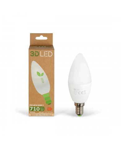 Żarówka LED E14 świeczka 710lm 4000K - zimne światło Żarówka LED E14 świeczka 710lm 4000K - zimne światło