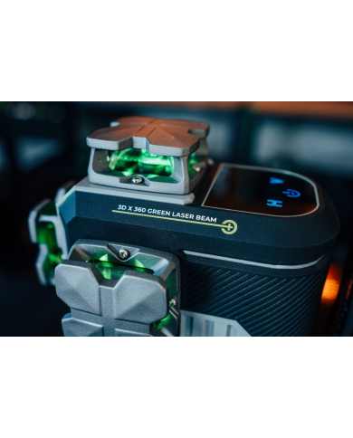 Laser krzyżowy 3D LLP3DG zielony - Precyzyjne pomiary budowlane Laser krzyżowy 3D LLP3DG zielony - Precyzyjne pomiary budowlane