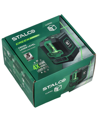 Laser krzyżowy LLS1XG zielony STALCO - precyzyjne pomiary Laser krzyżowy LLS1XG zielony STALCO - precyzyjne pomiary