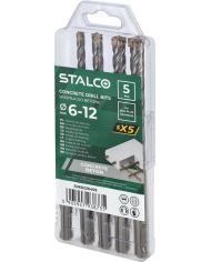 Wiertła do betonu SX5 6,0-12,0 mm - 5 elementów w zestawie Wiertła do betonu SX5 6,0-12,0 mm - 5 elementów w zestawie