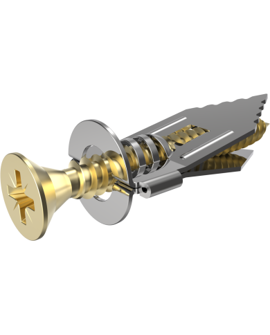 Kotwa metalowa do ścian G-K z wkrętem 4x40 mm - Solidne mocowanie Kotwa metalowa do ścian G-K z wkrętem 4x40 mm - Solidne mocowanie