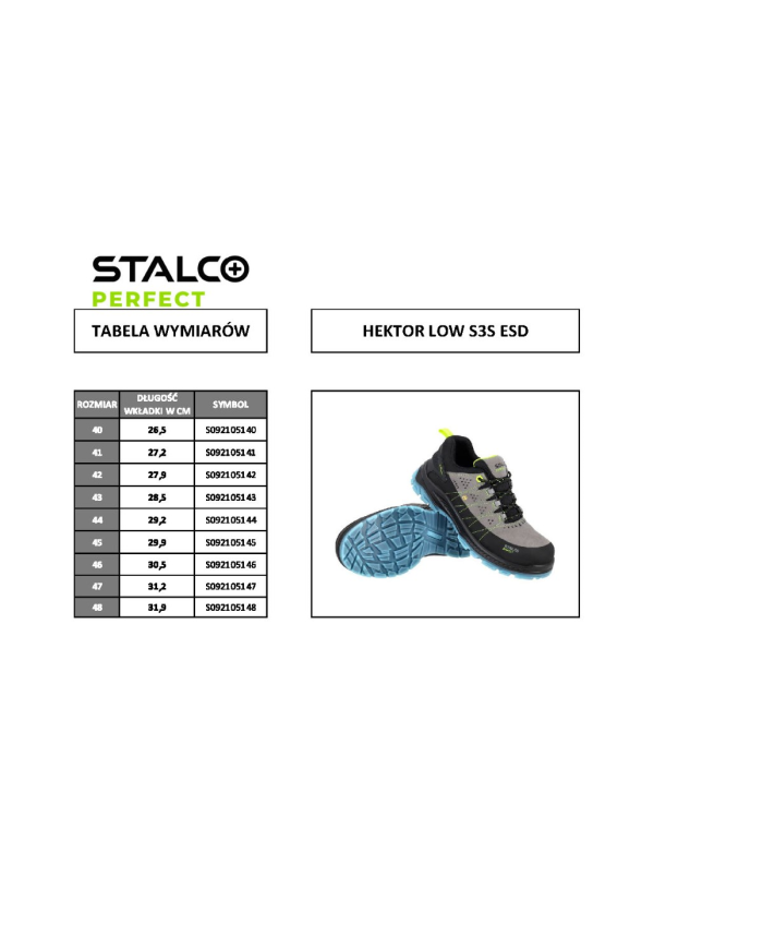 Półbuty HEKTOR LOW S3S ESD roz. 44 - Wygodne i Bezpieczne