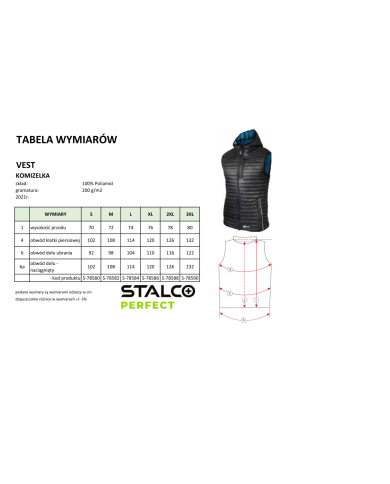 Kamizelka pikowana z kapturem "Vest" XL - Styl i komfort Kamizelka pikowana z kapturem "Vest" XL - Styl i komfort